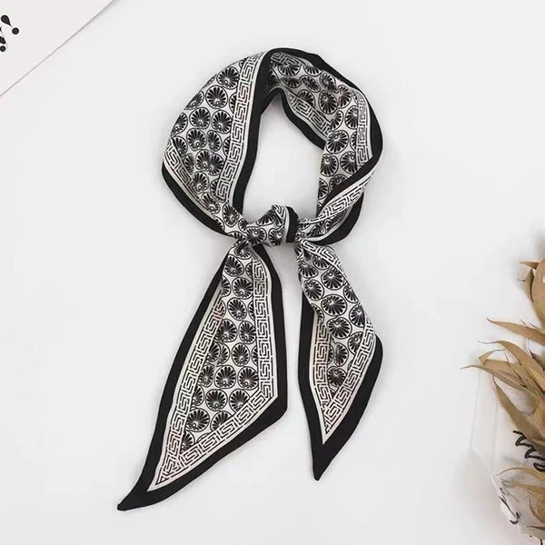 2913韩版复古显气质丝巾女简约优雅