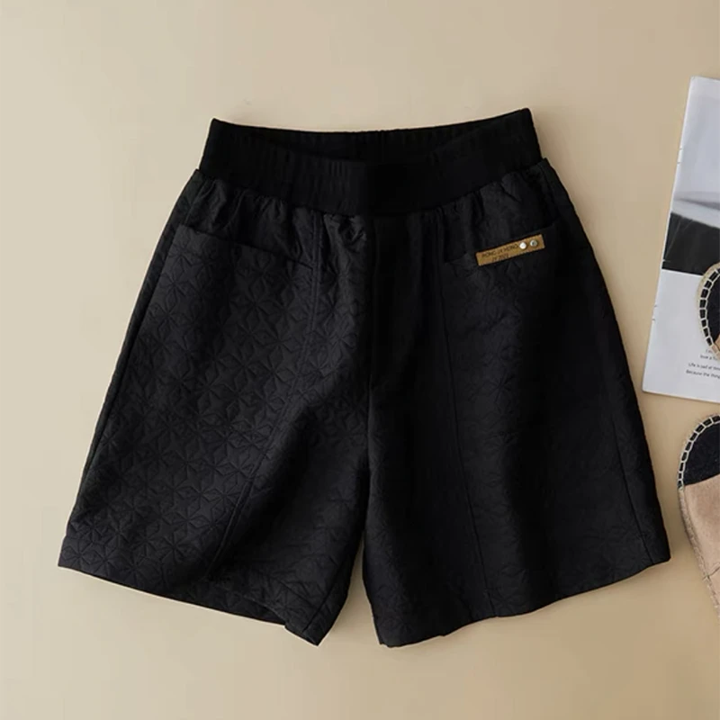 6041-6165五分裤女春夏季宽松直筒休闲短裤子