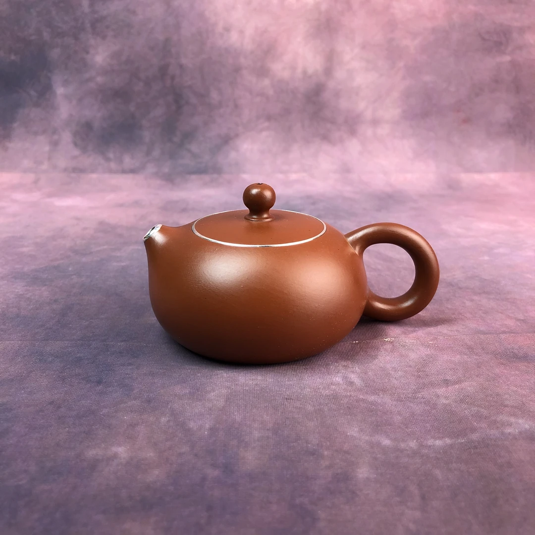 【锔宝堂】潮州手拉壶全手工扁西施传统全手工包银