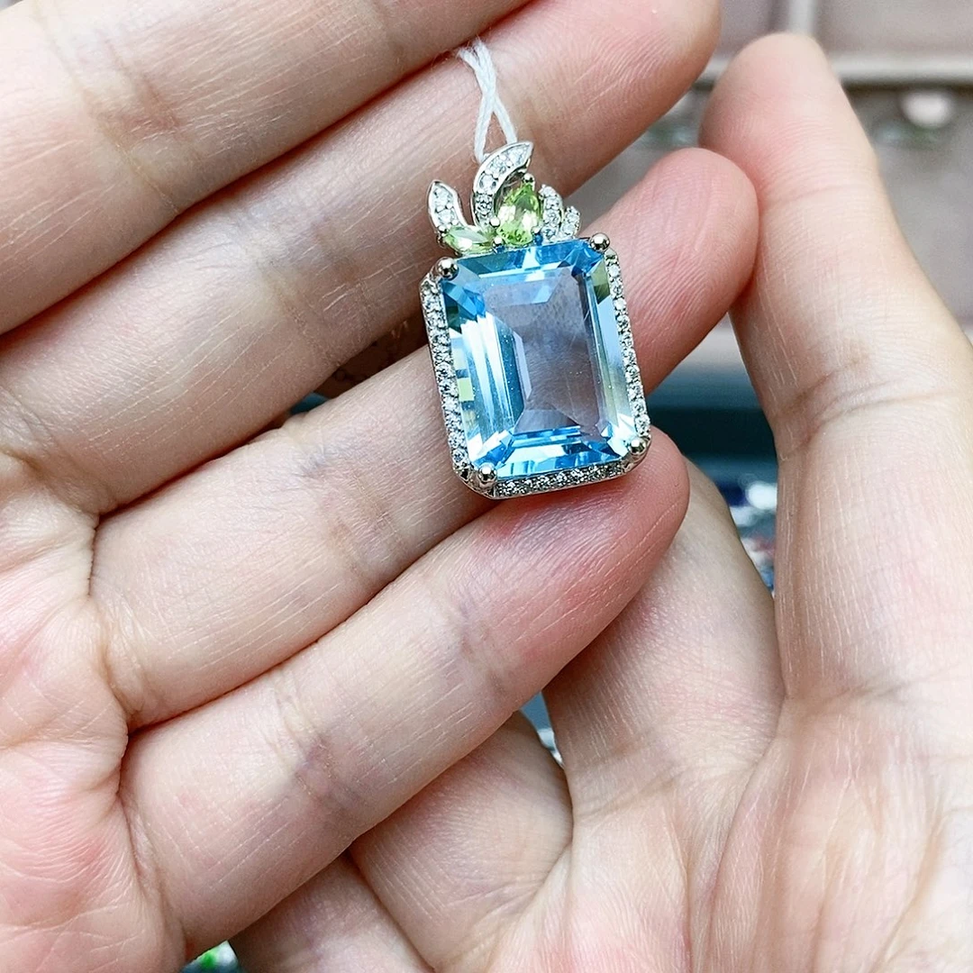 托帕石吊坠(不含链)银S925镶嵌