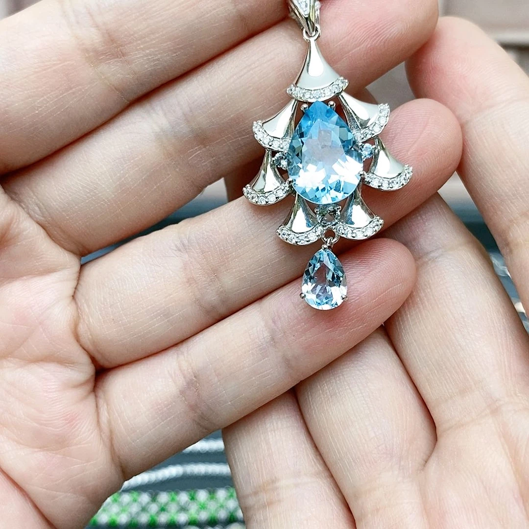 托帕石吊坠(不含链)银S925镶嵌