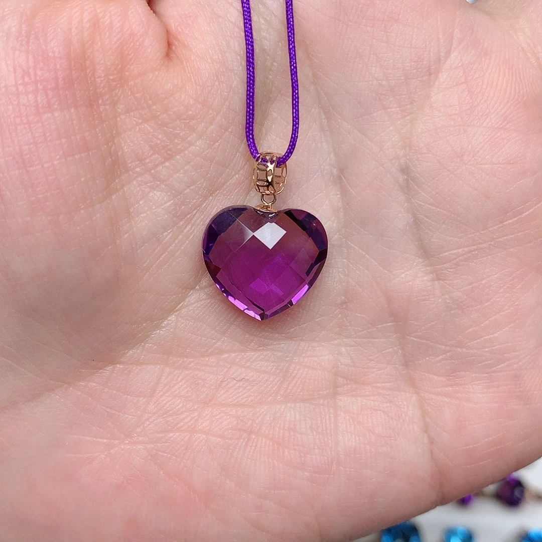 紫晶吊坠(赠链)18K金镶嵌
