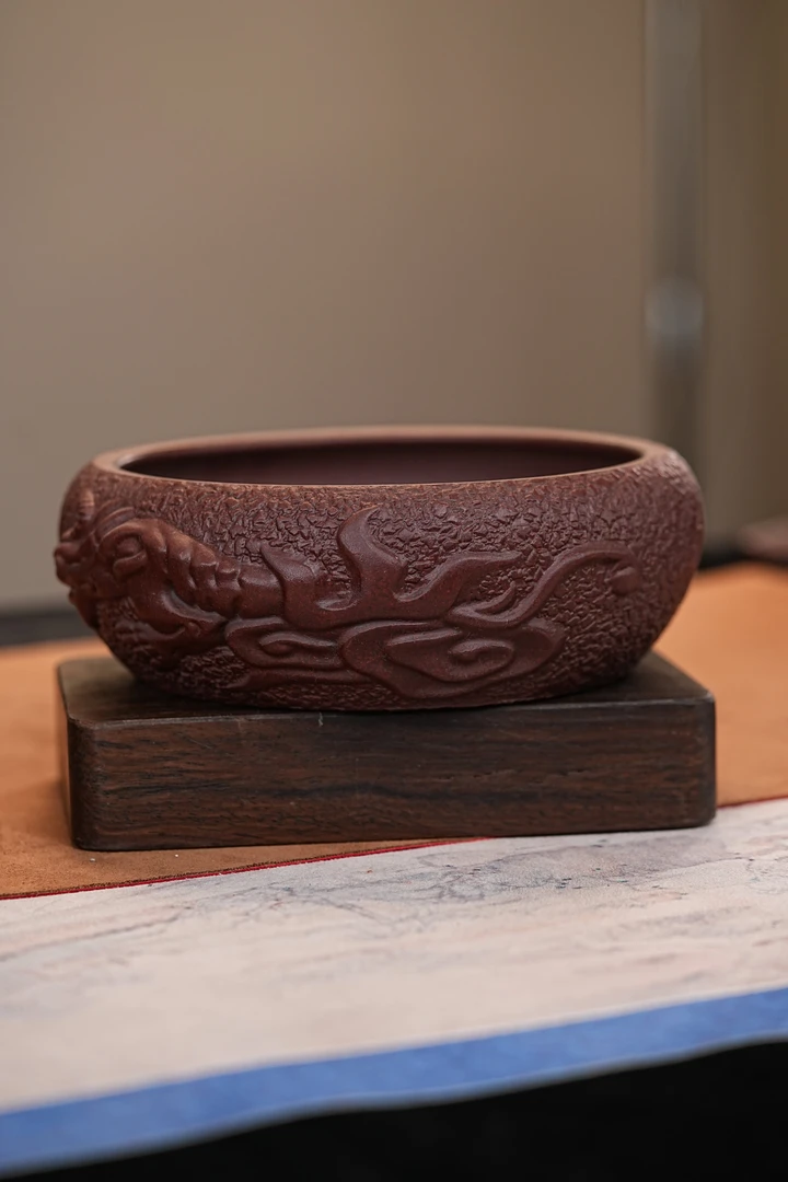 【2475茶盘】宜兴原矿紫砂手工制作茶盘 水洗