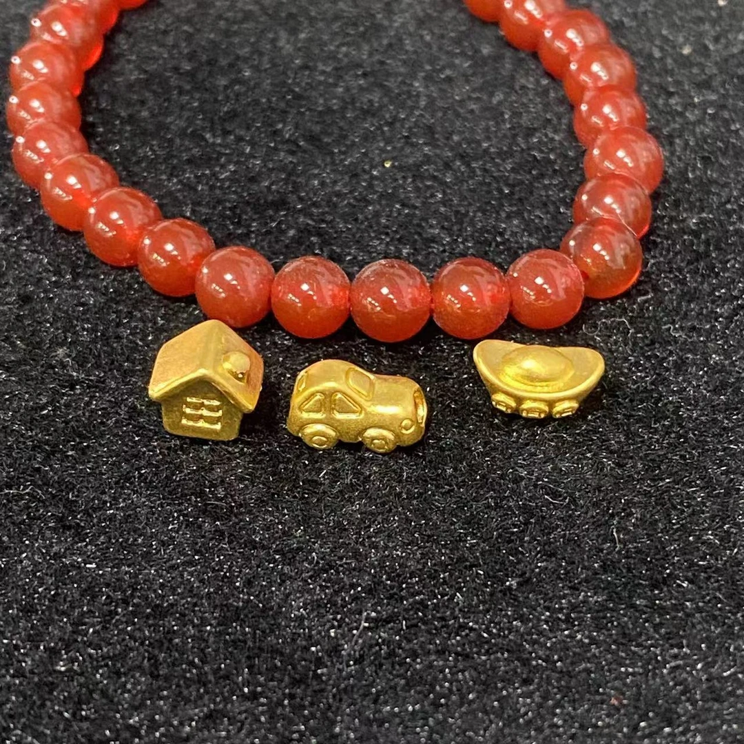 足金999房子车子钱币元宝一套送礼好物A223