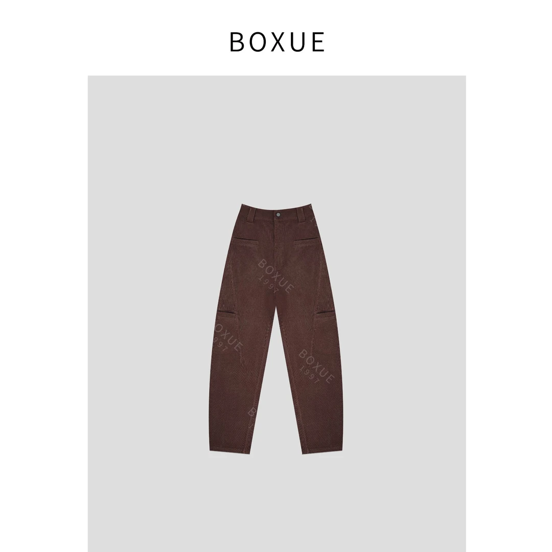 BOXUE “诺曼底” 2024秋季新款灯芯绒高级感弯刀 裤子 #240820K923