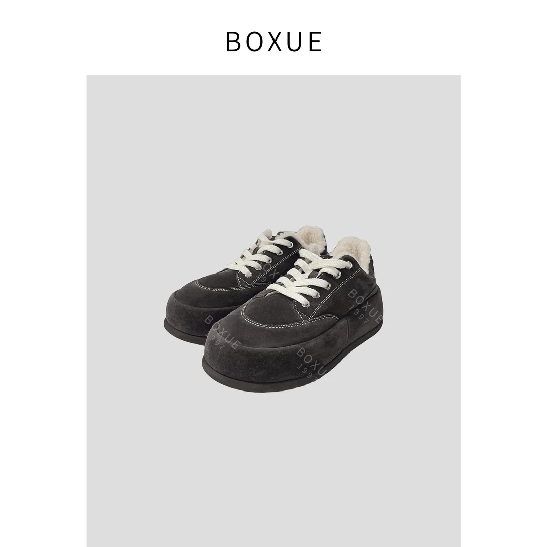 BOXUE2024秋冬新款厚底大头时尚鞋 鞋子241027S05