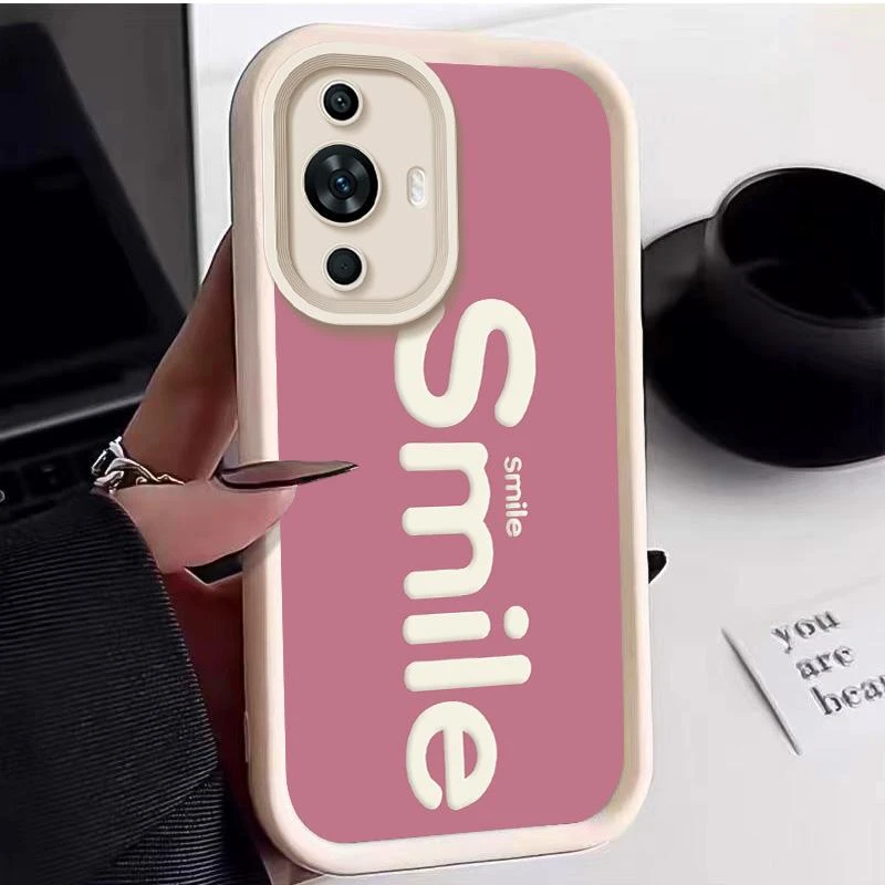 适用华为NOVA11手机壳huawei11手机壳阶梯Smile高级感柔软ins网红