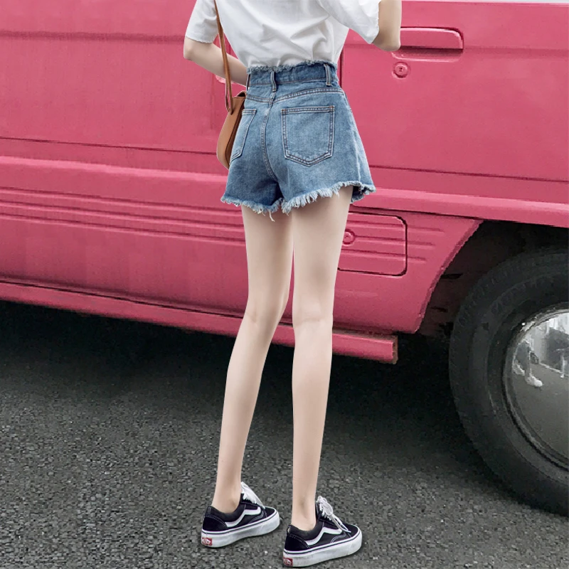 牛仔短裤女小个子2025新款高腰爆款热裤春装外穿春装外穿大码胖mm