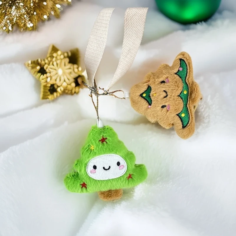 圣诞毛绒圣诞树钥匙扣萌趣玩偶挂件包包挂饰朋友闺蜜圣诞礼物玩偶