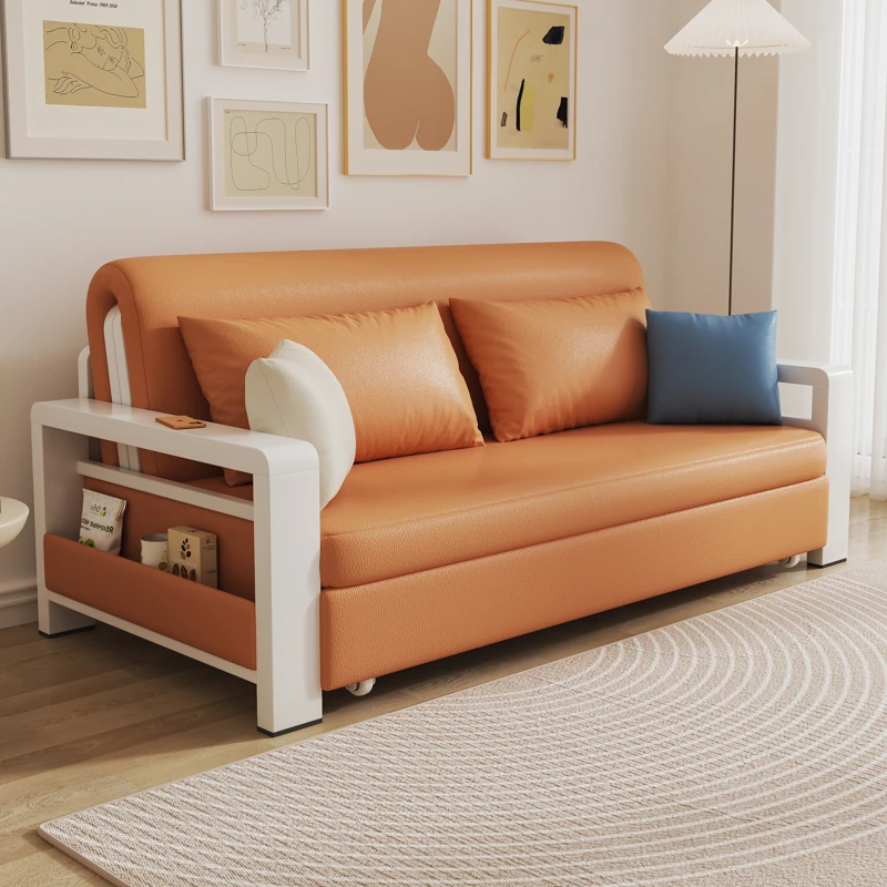 唐属折叠推拉两用多功能小户型沙发床简约双人客厅卧室布艺沙发