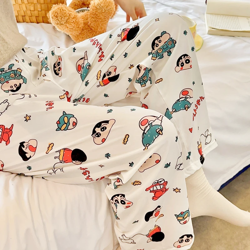 遛弯裤!居家睡裤女春夏季长裤休闲趣味风韩系少女可爱卡通可外穿