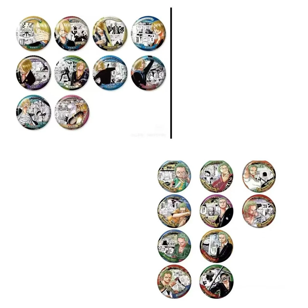 （言11 ）海贼王个人池索隆2弹山治一弹吧唧潮流徽章默认厂伤（代拆）