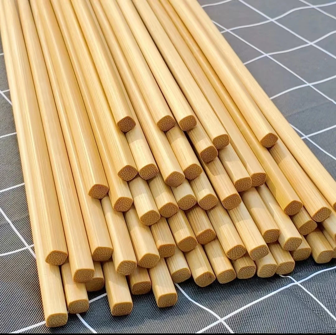 中式天然竹筷子 无漆无蜡无竹节家用商用筷子高档防滑耐高温竹筷