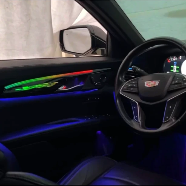 适用于16-22款CT6专用钢琴黑替换式幻彩氛围灯—全国免费包安装