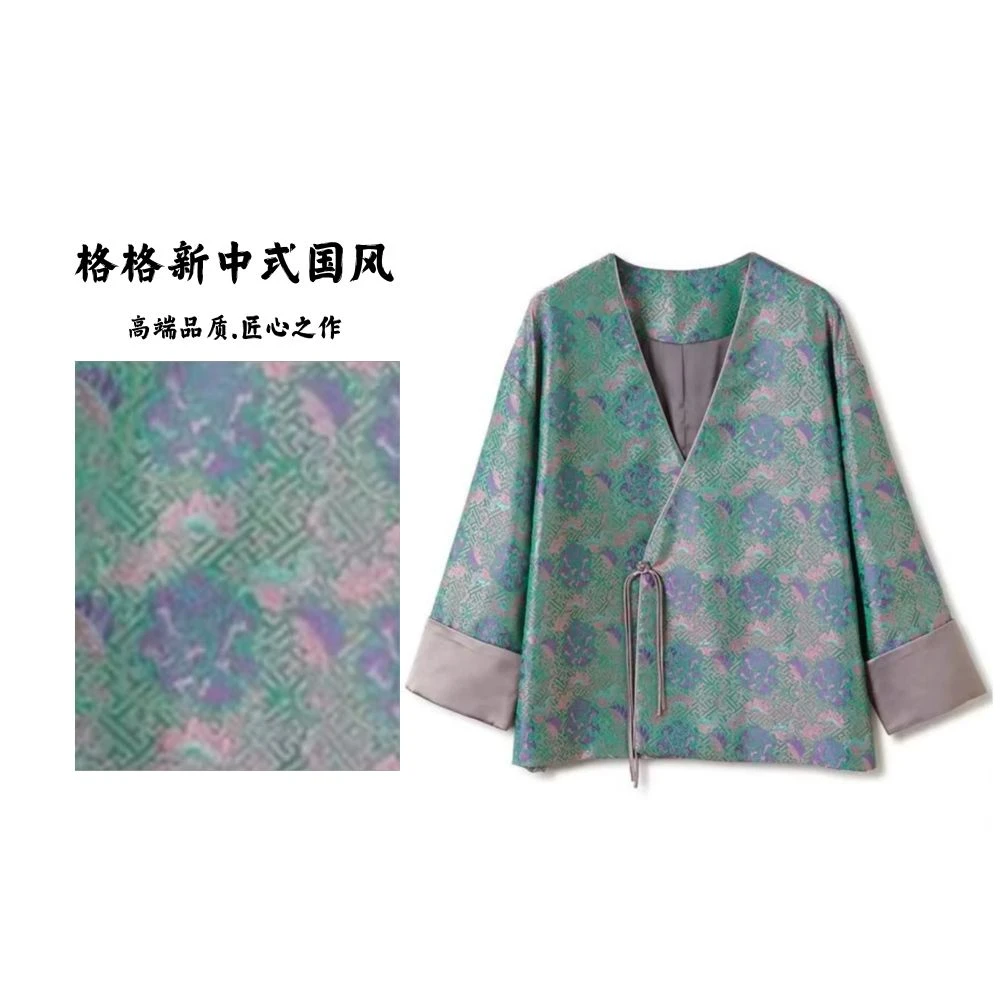【青花瓷】 新款新中式斜襟盘扣中国风复古重工宽松外套