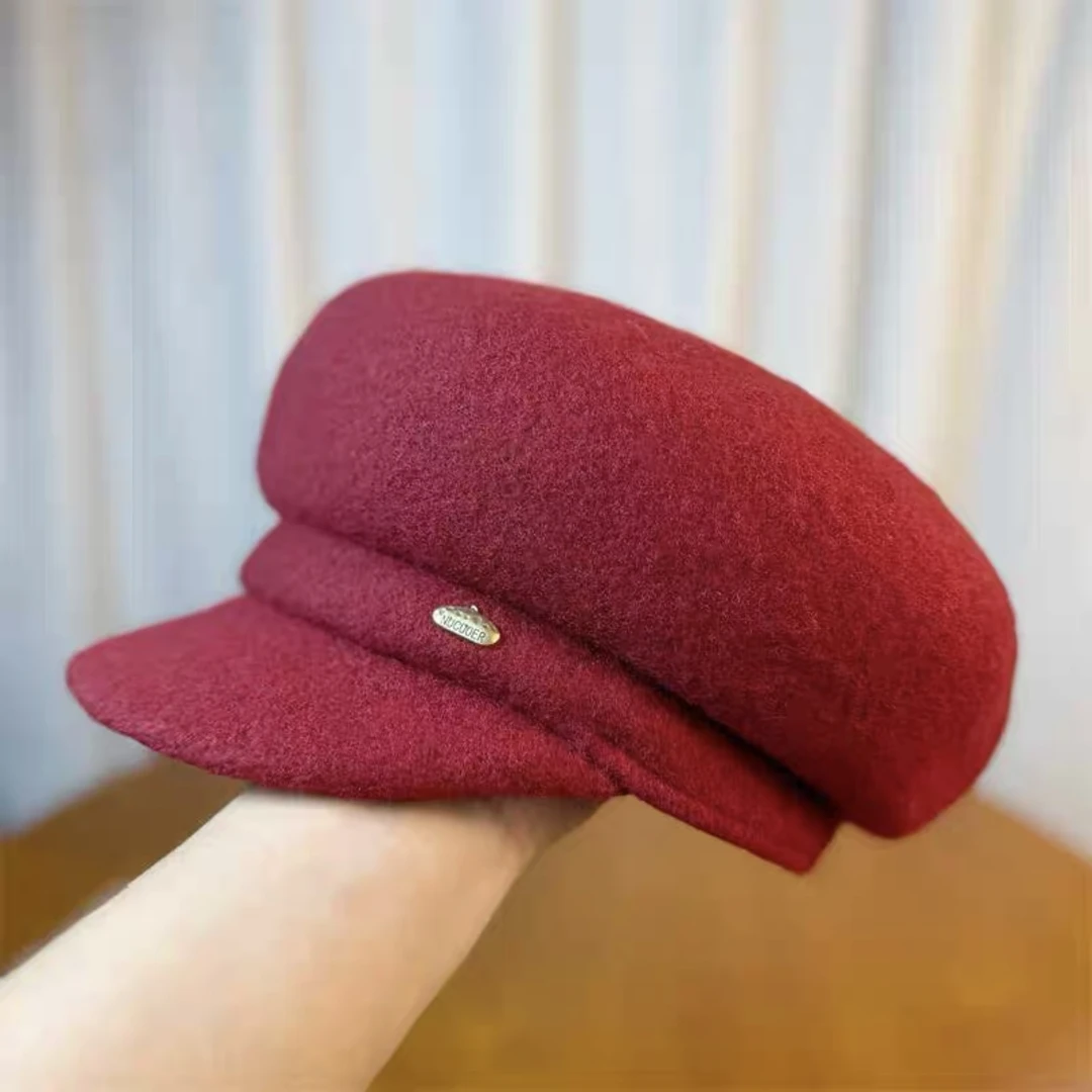秋冬气质贝雷南瓜八角帽1064