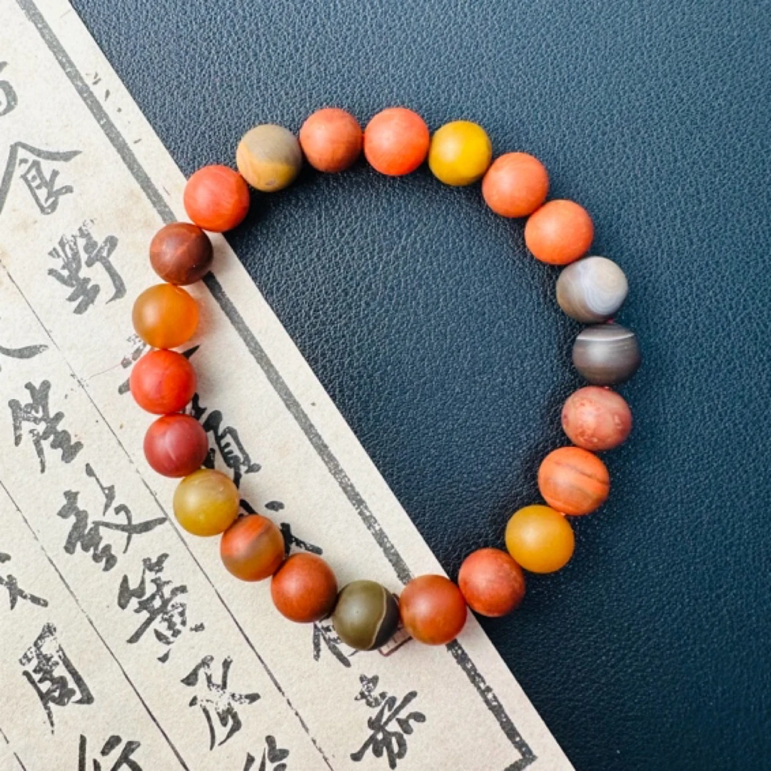 1.0包浆南红单圈手串/多样性发货发其一