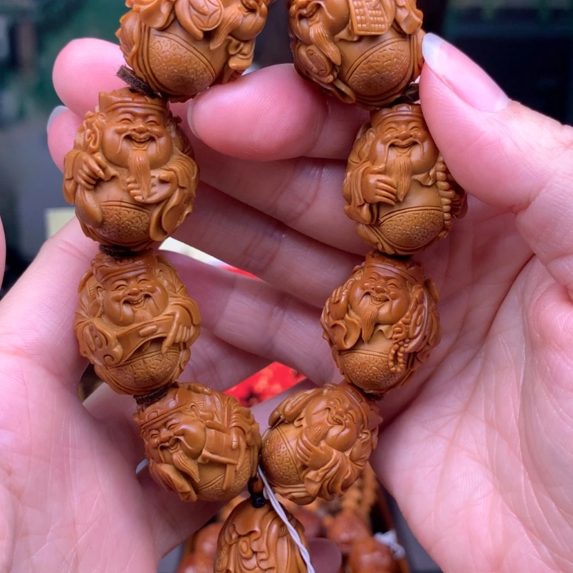 【闪购商品】橄榄核核雕八宝财神