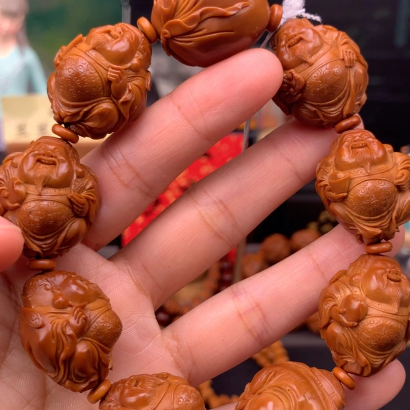 【闪购商品】橄榄核核雕八宝财神
