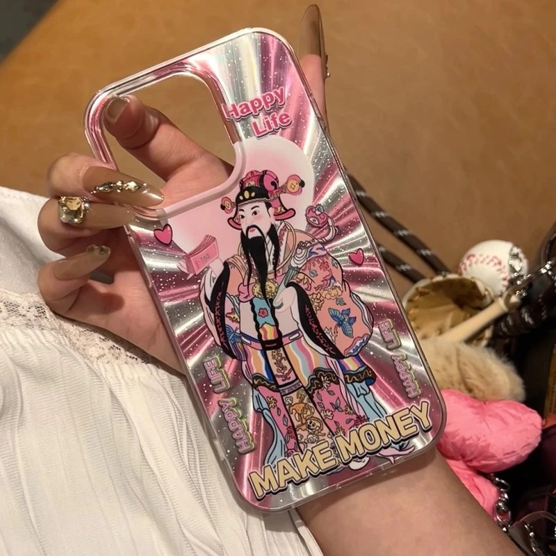 牛牛个性财神爷适用苹果15promax手机壳iPhone13创意16爆款14/12