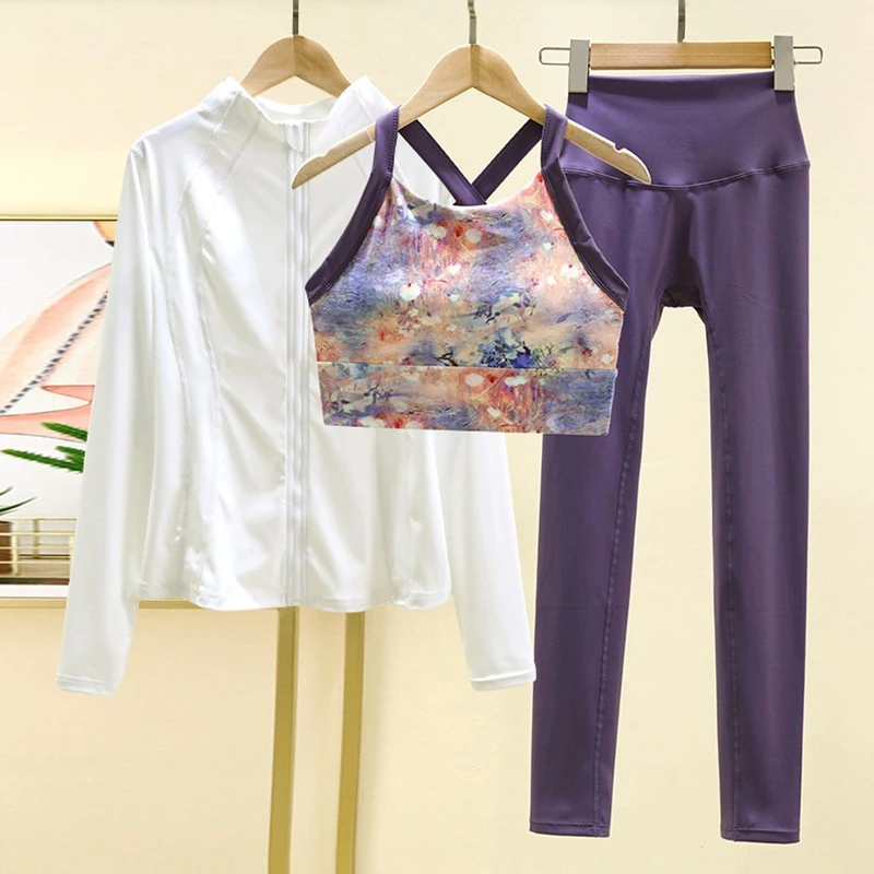 春季长袖跑步健身服女2025新款高级感速干普拉提训练运动瑜伽套装