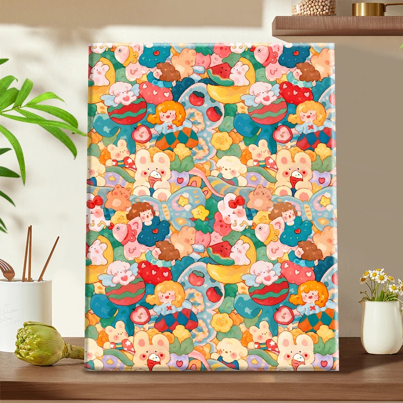 (春日市集）diy数字油画红线条手工填涂色解压治愈丙烯装饰画