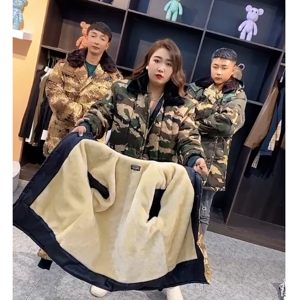 冬季迷彩棉大衣男特厚新加绒加厚棉服防风抗寒冷库工作服劳保棉袄