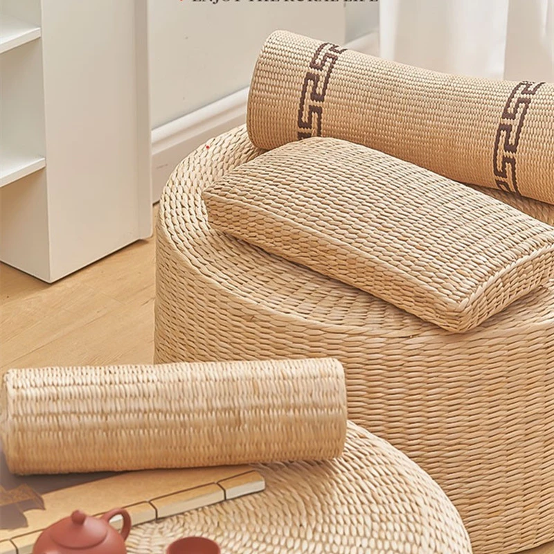 天然草编藤编手工枕头汗蒸房枕头成人颈椎枕养生保健安眠枕包邮