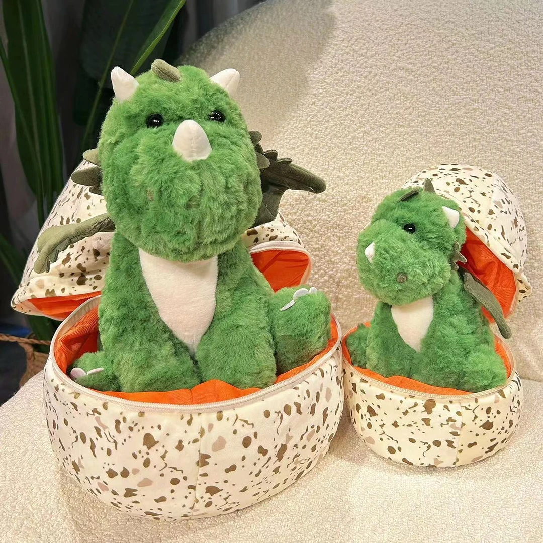 可爱创意奶龙恐龙蛋公仔毛绒玩具少女心玩偶抱枕带翅膀情侣变身