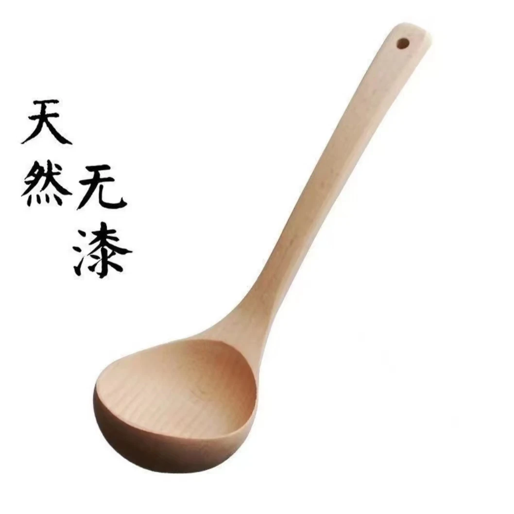 无漆木勺子大汤勺家用原木实木长柄汤勺