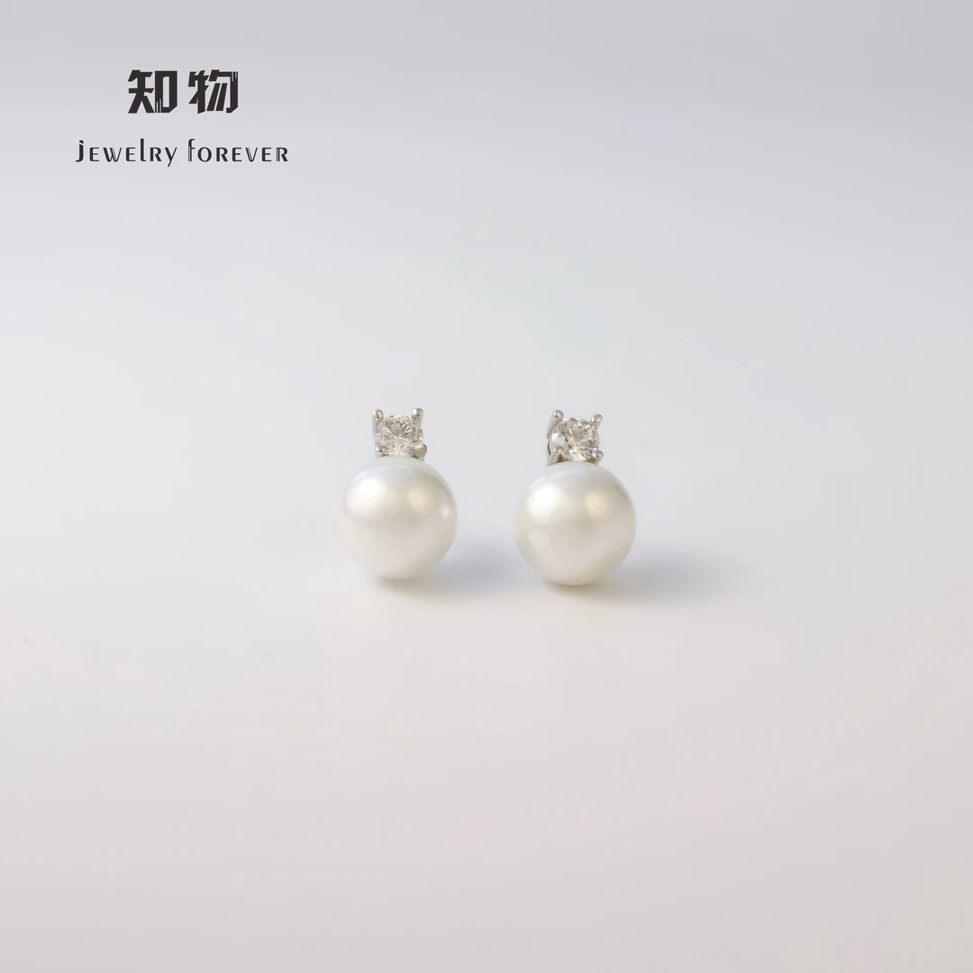 知物-锆石贝珠耳钉