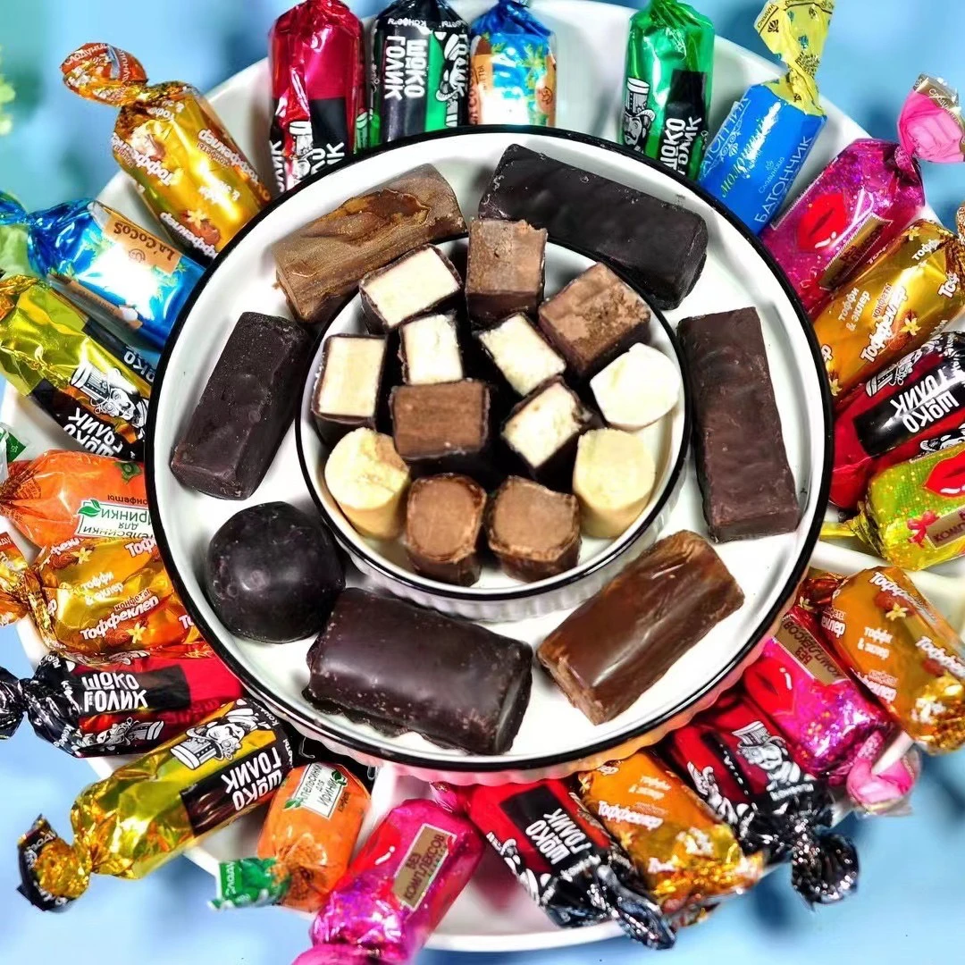 【主播推荐】俄罗斯进口混合糖巧克力糖无水果混合糖夹心糖批发包邮