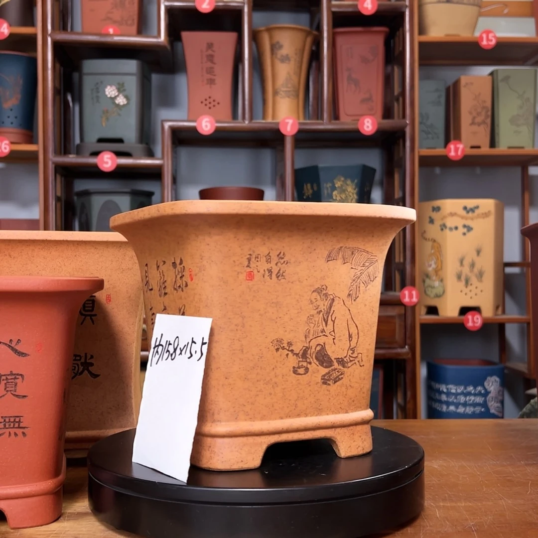 【闪购商品】紫砂花盆F***H周之夏精品紫砂花盆