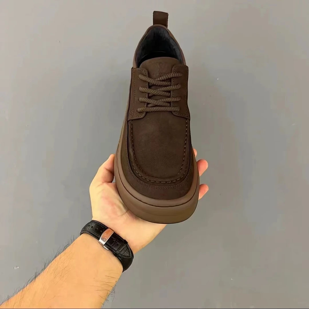 秋季新款纯皮休闲舒适男鞋时尚潮流百搭高级感帅气商务欧货高品质