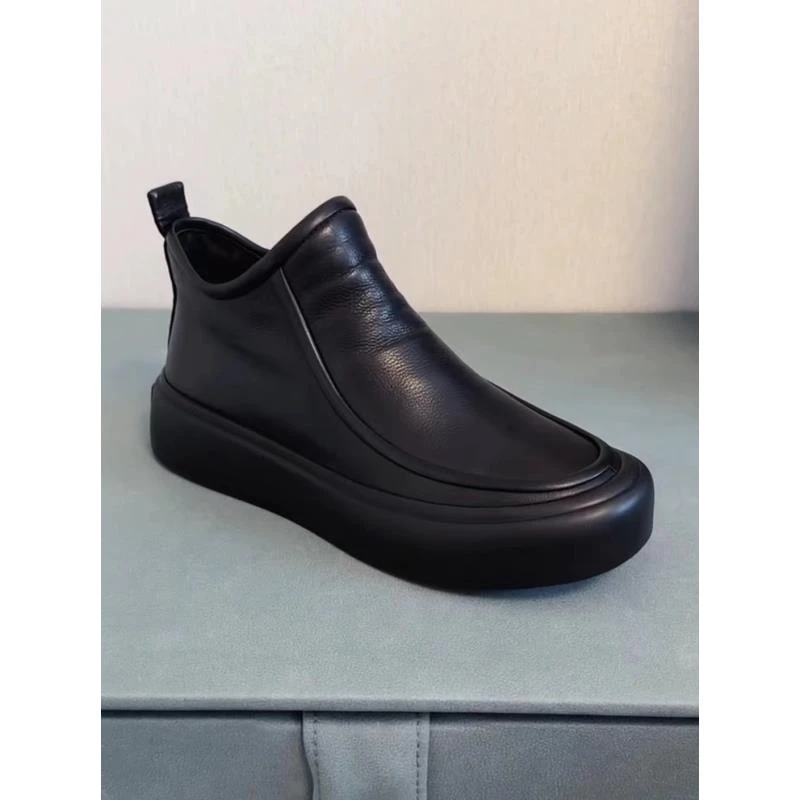 牛皮加绒新品欧货高级感纯皮休闲舒适男鞋时尚大方潮流百搭都市