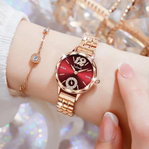 【万象城撤柜】玲珑剔透镶钻精美时尚蝴蝶扣女士腕表手工镶钻 537