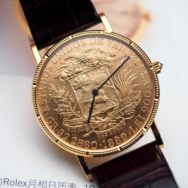 95新 CORUM/昆仑表 金币表 表径35.3mm 自动机械表