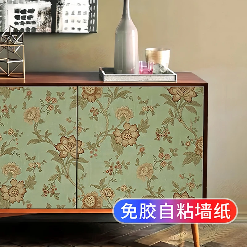 橱柜门贴纸自粘法式复古美式家具改造衣柜鞋柜子翻新玻璃改色装饰