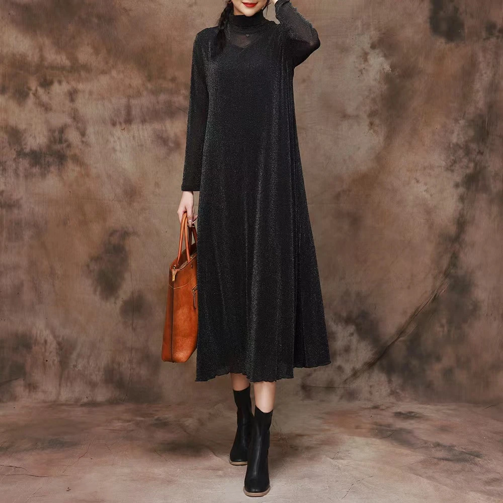 金家夫人原创YUSHA 2024春季新款内搭打底连衣裙 JFR1842