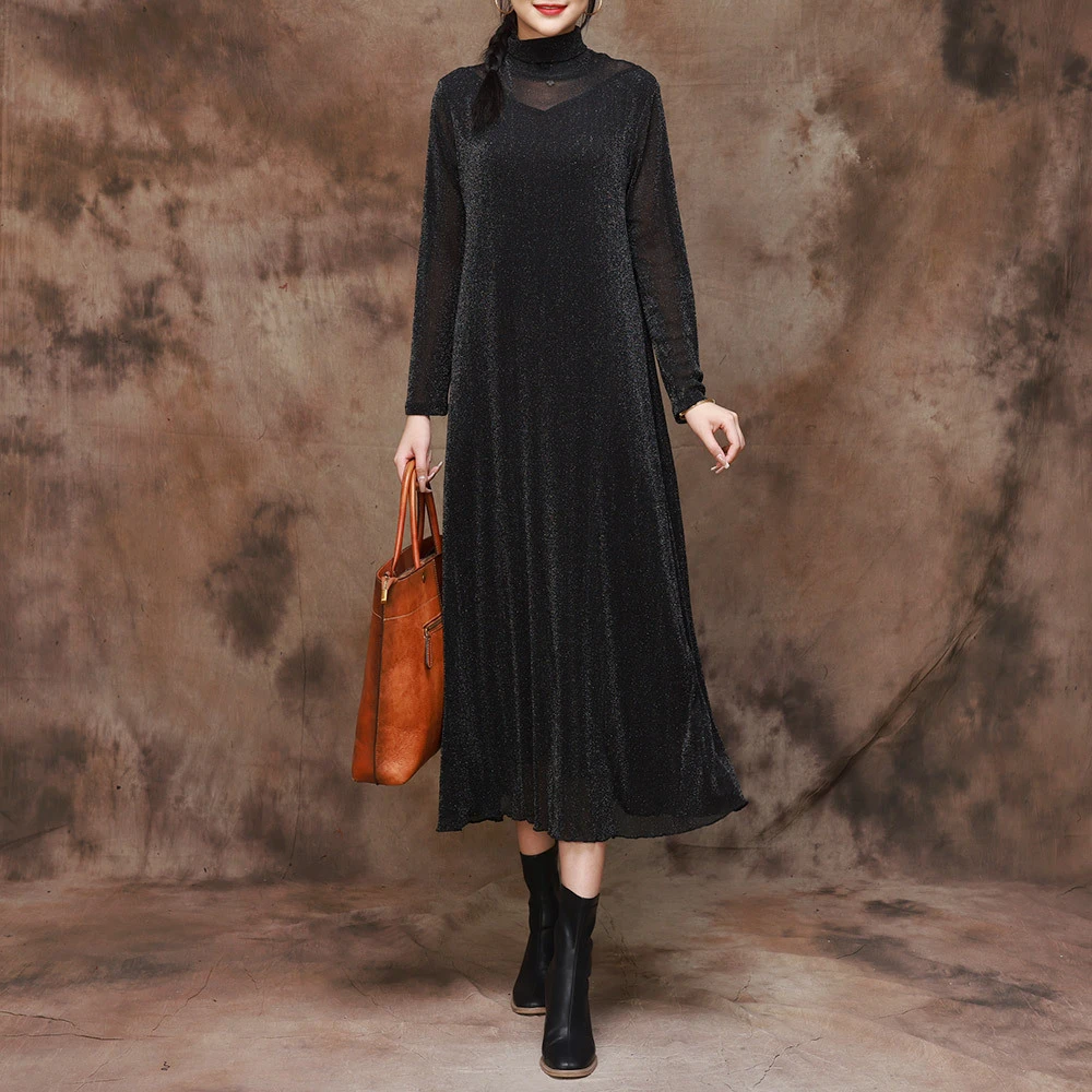 金家夫人原创YUSHA   春款新款内搭打底连衣裙 JFR1842