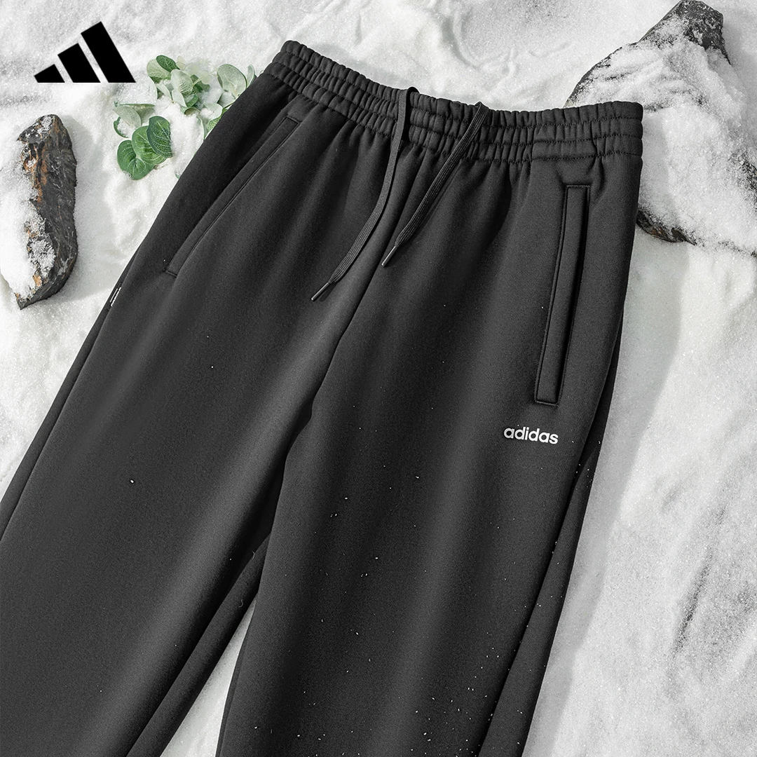 adidas/阿迪达斯加绒裤子长裤运动裤2025秋冬新款男款束脚裤卫裤