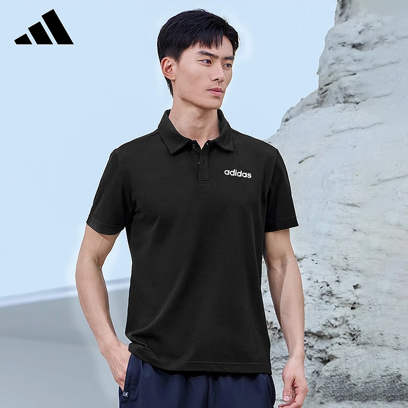 adidas/阿迪达斯短袖POLO衫男子2025夏季商务休闲翻领半袖透气T恤