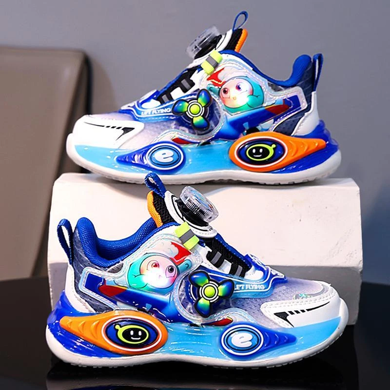 蛋仔派对2-11岁儿童运动鞋2024年春秋新款男童透气网面轻便跑步鞋