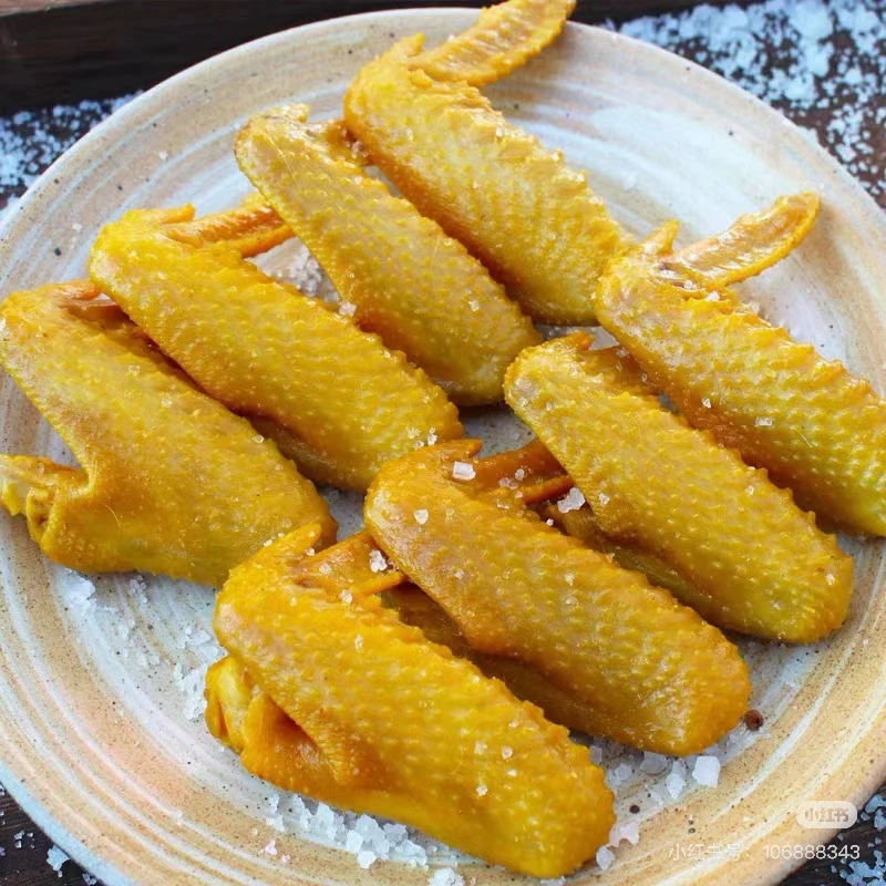 12只盐焗鸡全翅客家小吃老大翅网红零食解馋休闲下酒真空即食600g