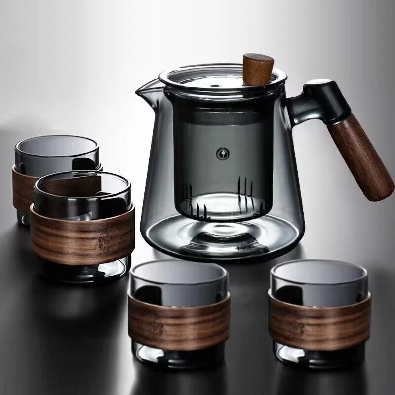 大容量玻璃茶水分离茶壶泡茶茶杯新款茶具套装过滤蒸汽耐热