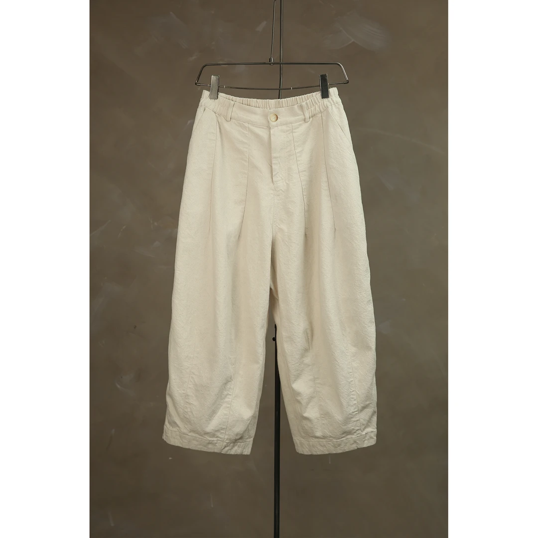 万物身客  加厚重磅棉气球古·188791慵懒宽松休闲百搭阔腿裤女