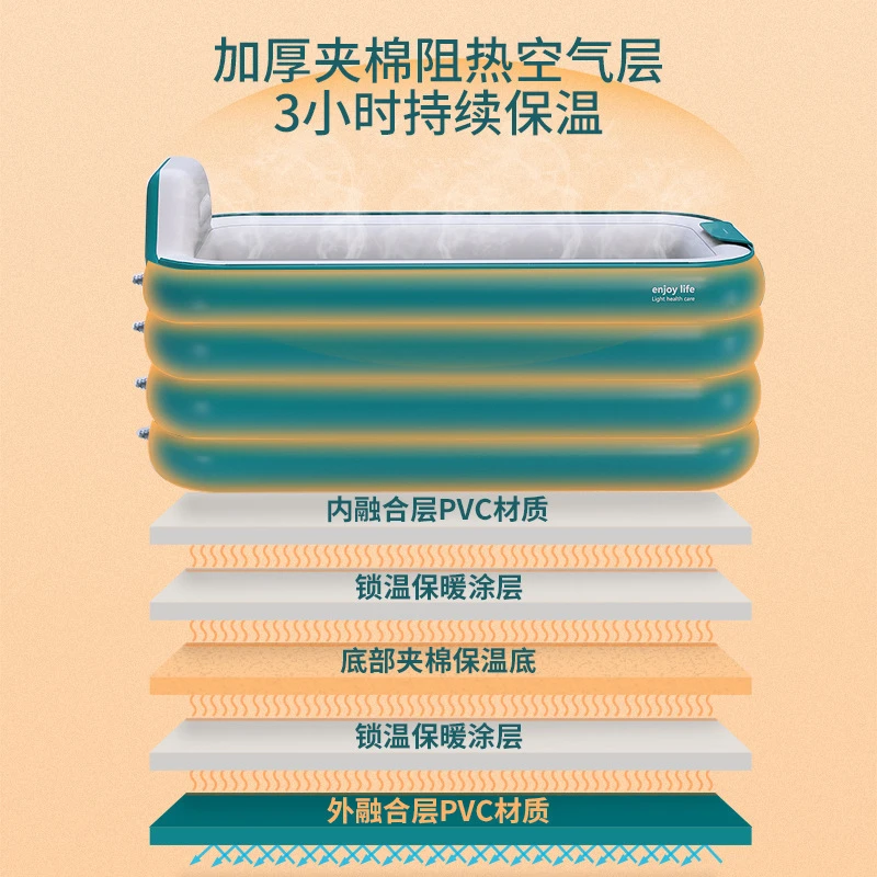 泡澡桶大人充气浴缸加厚可折叠浴桶全身坐浴盆家用汗蒸药浴洗澡桶
