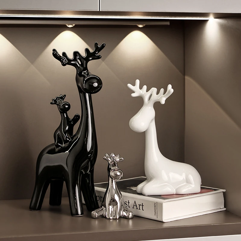 轻奢酒柜装饰品暴力熊家居客厅玄关电视柜餐边柜红酒架摆件