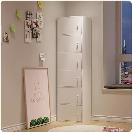 五斗柜家用卧室抽屉收纳小柜子简易窄高立柜客厅靠墙置物柜储物柜
