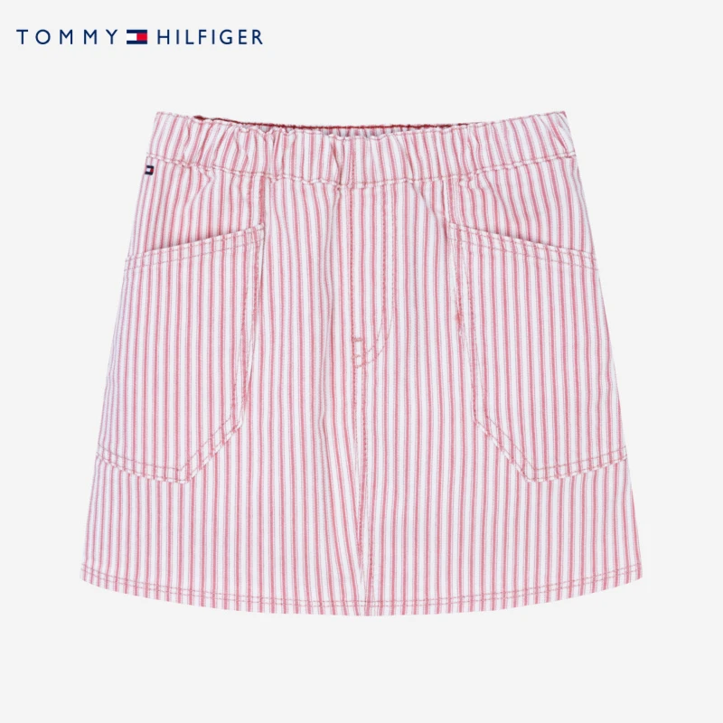 TOMMY HILFIGER童装夏季圆领中大童儿童休闲半身裙KG0KG07273